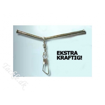 V-bomme/havbom Chrome/metal - Ekstra kraftig 10 cm - 2 stk.