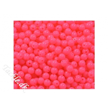 Fluorocerende plastperler 6 mm Pink