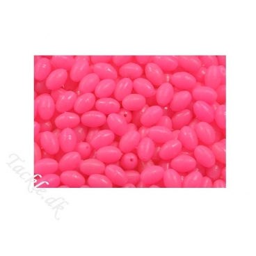 Selvlysende perler PINK 6*10 mm - 10 stk