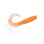 Jighale/twister 7 cm orange glitter - 10 stk.